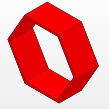 sechseckig Mauer montieren Architektur Hexagon Design Innere Dekoration 3d print model - Mito3D