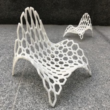 hexagonal wave chair home tessellation furniture livingroom 3d print model - Mito3D