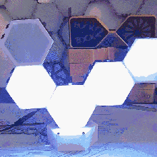 hexagons stand magnet holder nanoleafs gadget led light lights nano nanoleaf 3d print model - Mito3D