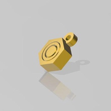 hexagyrocub' anneau porte-clés gadget fidget gyro anti-stress 3d print model - Mito3D