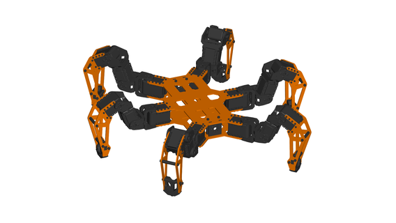 hexapod robot pinza braccio robotica mano 3d print model - Mito3D