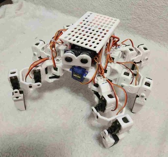 hexapod robot moving along random route robotics 3d print model - Mito3D
