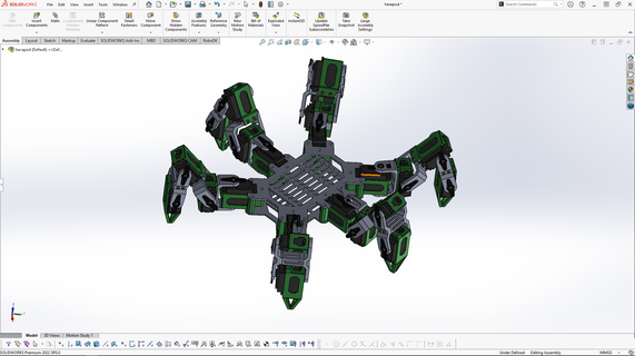 hexapod v1 3d print model - Mito3D