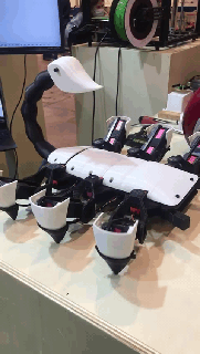 hexascorpion - diy 3d printed hexapod robotics arduino controller pca9685 board bluetooth module android app interchangeable leg tips mobile robot programming challenge maker project 3d print model - Mito3D