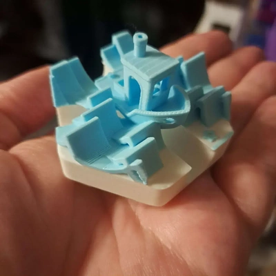 hexatracción loseta banquillo marea ola juego tablero mármol remezclar 3d print model - Mito3D