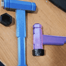 hexy 3d printed hammer mjolnir thor stormbreaker storm breaker hammers hex bolt metalbang wedge tpu head tool 3d print model - Mito3D