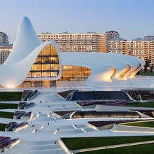 heydar aliyev centro architettura aureola edificio 3d azerbaigian standard curve 3d print model - Mito3D