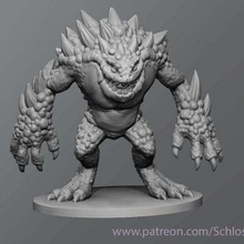 hezrou game toy tabletop monster dungeons dragons dnd 3d print model - Mito3D