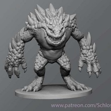 hezrou gioco giocattolo da tavolo monster dungeons dragons dnd 3d print model - Mito3D