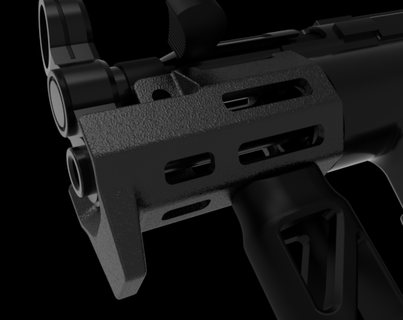 hg 2 guardamanos mp5k mp5 mp5k guardamanos pistola pdw smg mlok m lok 3d print model - Mito3D