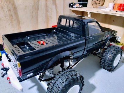 hg p407 back window look like sliding toyato metal 4x4 pickup truck rock crawler 3d print model - Mito3D
