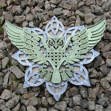 hibou triskel keltischen Knoten Kunst symbol celtic Eule Spaß Dekoration Wand-Dekoration 3d print model - Mito3D
