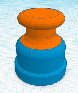 escondido parafuso botão poderia usava suporte rolo persianas aguentar coisas parede substituição partes 3d print model - Mito3D