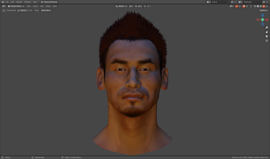 hidetoshi nakata mid poly head Game japan football soccer hide 3d textured fbx game asset 3d print model - Mito3D
