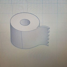 higenic paper key ring toilet hoop 3d print model - Mito3D