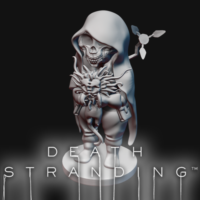 higgs in chibi style death stranding art 3dprint figurine 3dprintable 3d print model - Mito3D