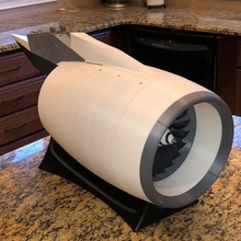 high bypass engine nacelle various engineering turbofan turbine trent 900 jet cowl airbus a380 3d print model - Mito3D