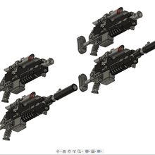 high caliber sniper rifles space infantry game bolt rifle weapon bit marine primaris toy accessories warhammer 40k 3d print model - Mito3D