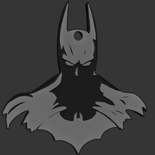 Alto contraste batman chaveiro gadget pingente dc histórias quadrinhos logotipo símbolo Arkham arte herói ender acessórios 3d print model - Mito3D