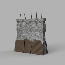 high external stone wall rust barricade rampart video_games 3d print model - Mito3D