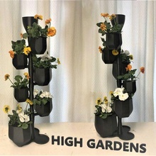 alto jardines apilable planta maceta floreros jardín crecer hidroponia plantas Dom torre jardín_al aire libre 3d print model - Mito3D