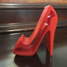 high heel phone stand fashion shoe fashionista 3d print model - Mito3D