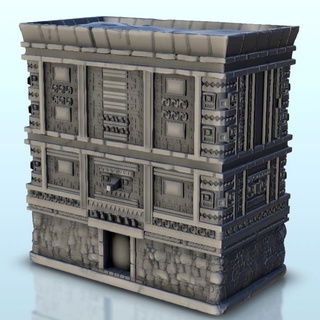 high mesoamerican building ornamentations 6 - maya aztec cuetzpal seraphon lizardmen medieval age sigmar warhammer mexican architecture thumbnails scenery wargame figures game land games accessories jungle 3d print model - Mito3D