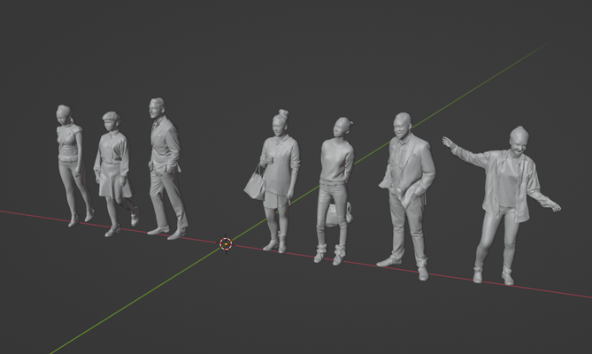 yüksek poli 7 paketlemek c model demiryolu şekil 3d print model - Mito3D