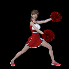 Schule Cheerleader 2 Frau Jugendliche Teen Mannschaft Mädchen sexy weiterführende 3d print model - Mito3D