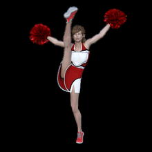 Schule Cheerleader 3 Frau Jugendliche Teen Mannschaft Mädchen sexy weiterführende 3d print model - Mito3D