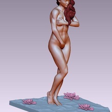 Alto sexy nudez menina base 3d print model - Mito3D