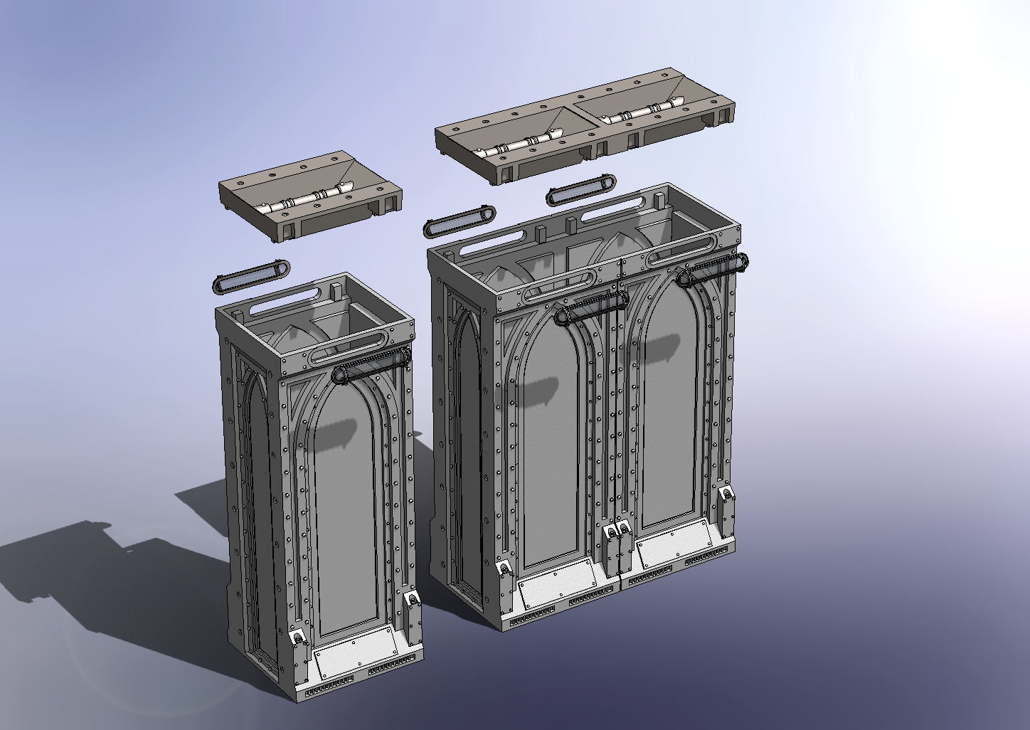 high walls modified electrics zone mortalis wh 40 k games necromund underhive terrain wall war hammer column 3D print model - Mito3D