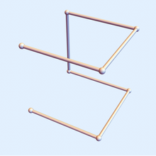 hilbert piazza curva di livello 1 art matematica arte per la cubo frattale riempimento dello spazio geometria dansmath 3d print model - Mito3D