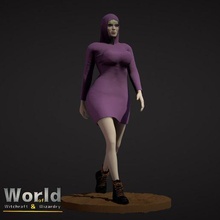 Hilda maier sorcellerie femelle fille Humain jeu rôle rpg sexy sorcier femmes miniature baguette magique sorcière jouer table dnd l'adolescence role playing éclaireur gros seins 3d print model - Mito3D