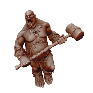 hill giant - ogre Game dungeons dragons dnd war hammer fantasy miniature 3d print model - Mito3D