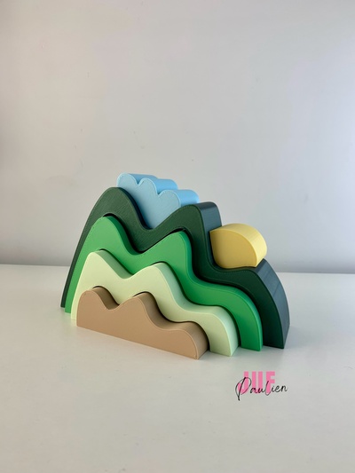 hills stacker sunrise boog toy toddler school education sensory 3d print model - Mito3D