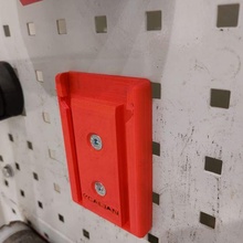 hilti battery pegboard mount tool holder wall cover batteryholder 3d print model - Mito3D