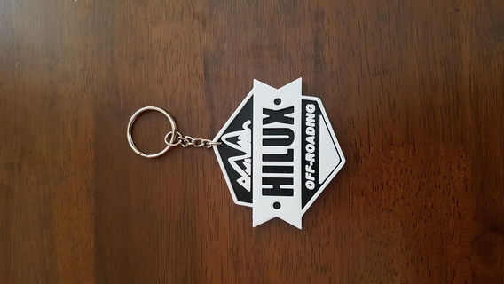 hilux roading key chain keychain toyota offroading 3d print model - Mito3D
