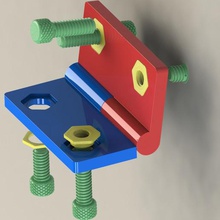 hinge+++ tool hinge hinges screw nut bolts washer houseeqipment tools doorhinge 3d print model - Mito3D
