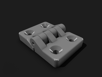 hinge angle connection lid bolts screws 3d print model - Mito3D