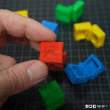 hinged calibration cube benchmark test print-in-place printinplace articulated 3d print model - Mito3D