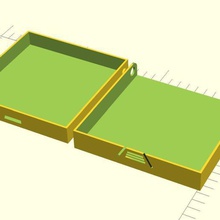 menteşeli durumda ev kutusu fan depolama organizasyon 3d print model - Mito3D