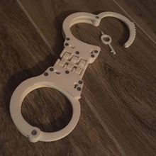 hinged handcuffs realistic 3d print model - Mito3D