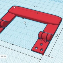 hinged handle furniture hinge 3d print model - Mito3D