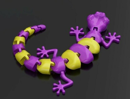 hinged toy lizard Game 3d print model - Mito3D