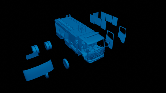 ilahi 500 ateş kamyon 2018 2019 2020 2021 2022 acil Durum araç yangın söndürme Su pompa merdiven ekipman kurtarmak Emniyet alet 3d print model - Mito3D
