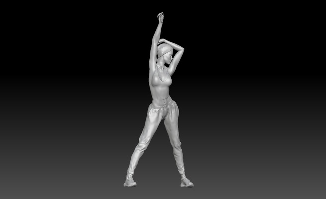 cadera salto baile niña 2 hip hop freno calle rap danza estilo libre subterráneo chico 3d print model - Mito3D