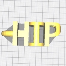 hip hop text flip art printer 3d print model - Mito3D
