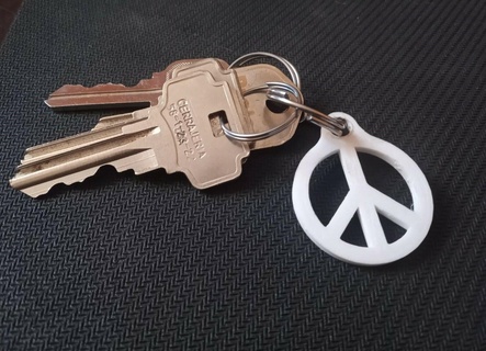 hippie keyring keychain laver hipie hippies 3d print model - Mito3D