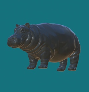 hippo Various animal 3d print model - Mito3D